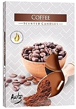 Düfte, Parfümerie und Kosmetik Teekerzen-Set Kaffee - Bispol Cofee Scented Candles