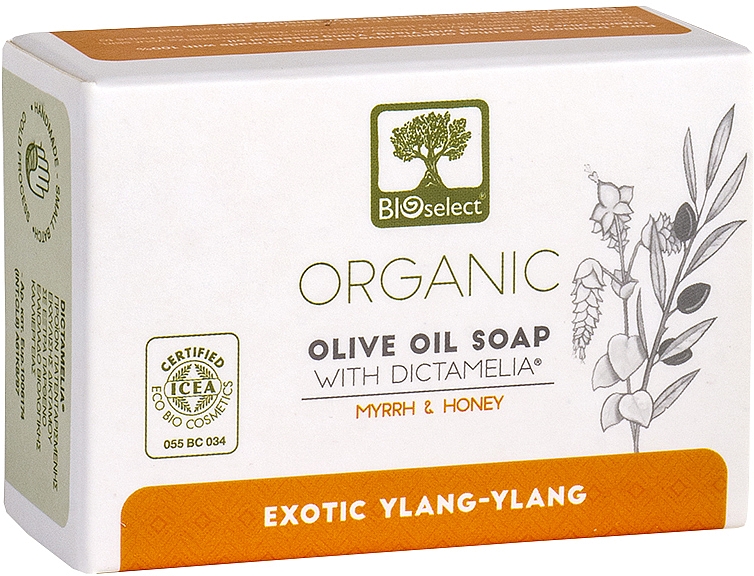 Natürliche Olivenseife mit Myrrhe und Honig - BIOselect Pure Olive Oil Soap Myrrh & Honey — Bild N1