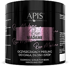 Düfte, Parfümerie und Kosmetik Reinigungspeeling für Körper, Füße und Hände - APIS Professional Rose Madame Cleansing Scrub For The Body, Feet & Hands