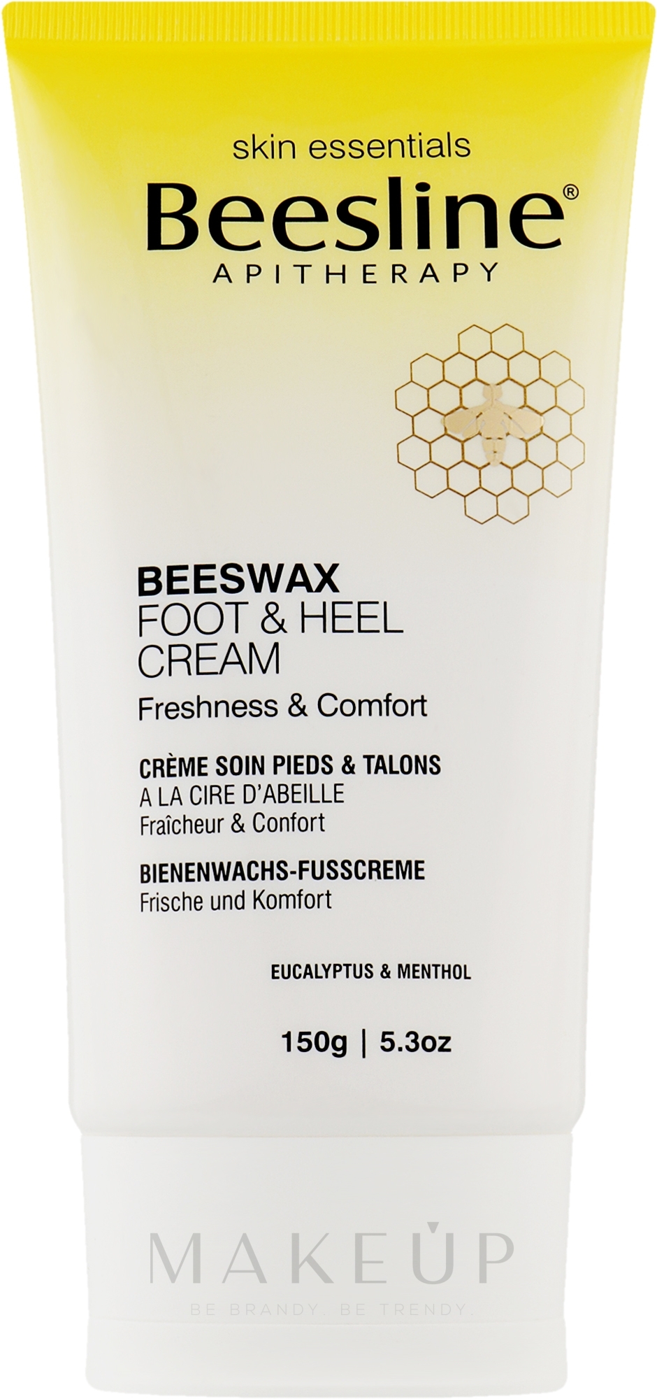 Bienenwachs-Fußcreme mit Eukalyptus und Menthol - Beesline Beeswax Foot & Heel Cream — Bild 150 g