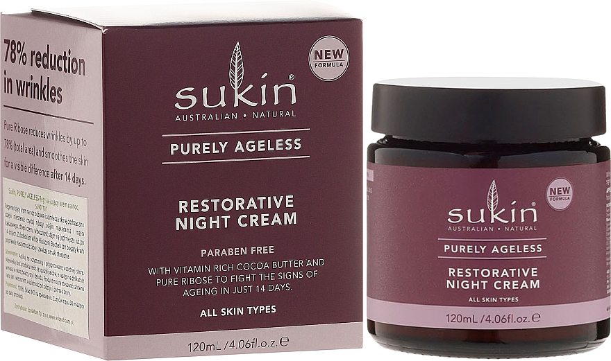 Anti-Falten Nachtcreme - Sukin Purely Ageless Night Cream — Bild N1