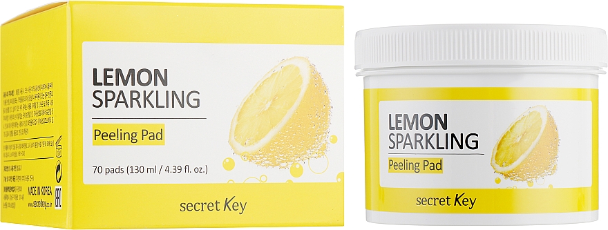 Peeling-Pads für das Gesicht mit Betain-Salicylat und Zitronenextrakt - Secret Key Lemon Sparkling Peeling Pad — Bild N1