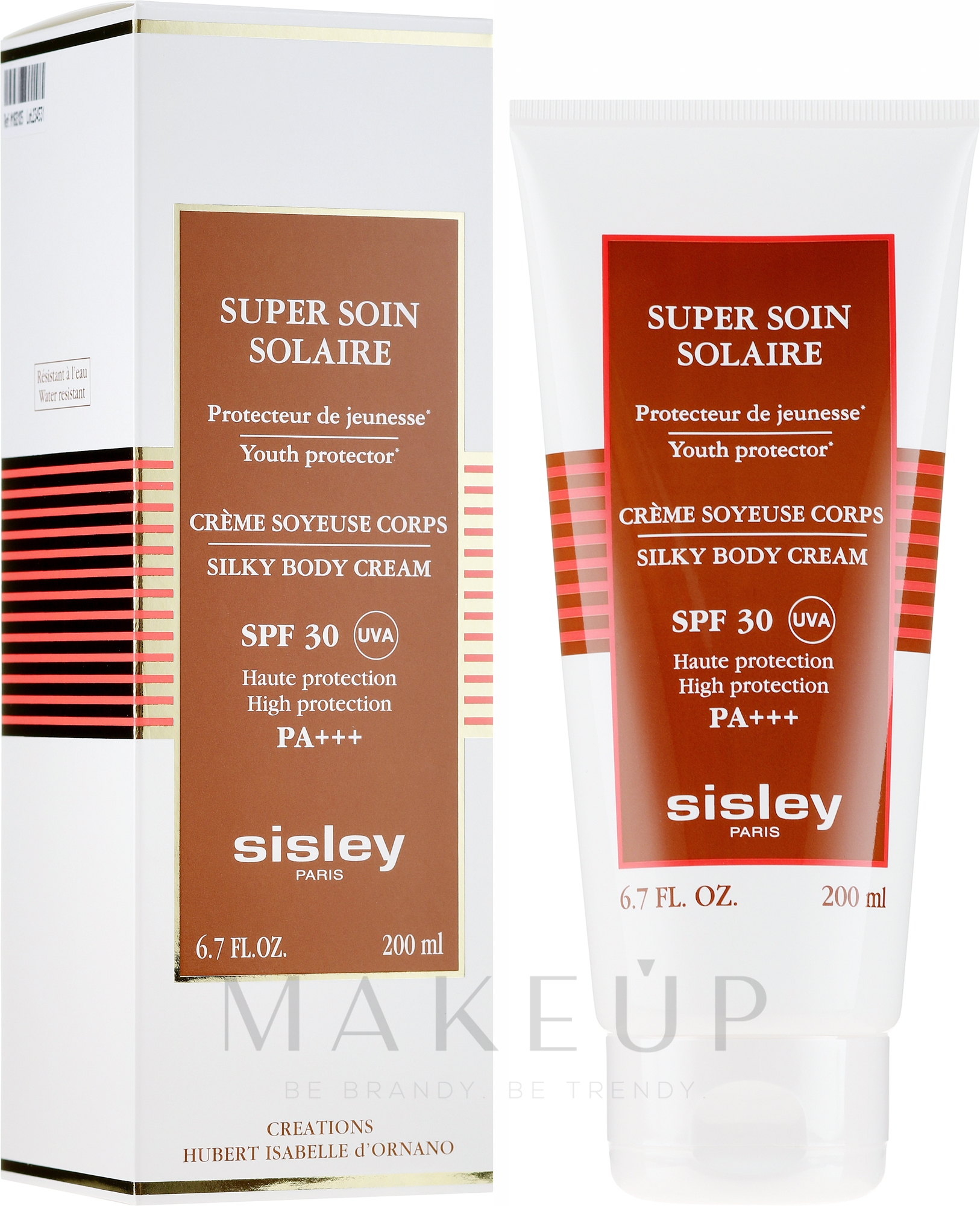 Feuchtigkeitsspendende Sonnenschutzcreme für den Körper mit Kamelienöl SPF 30 - Sisley Super Soin Solaire Silky Body Cream — Bild 200 ml