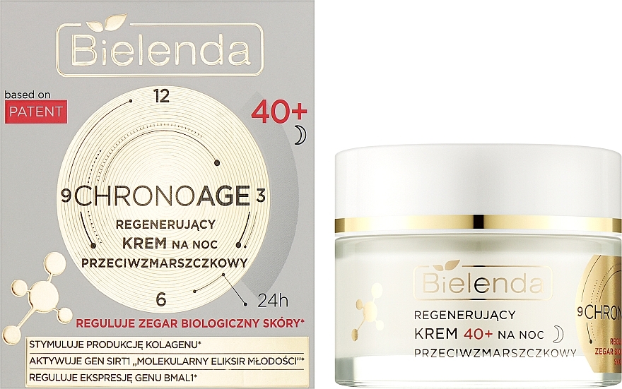 Regenerierende Gesichtscreme für die Nacht 40+ - Bielenda Chrono Age 24H Regenerating Anti-Wrinkle Night Cream — Bild N2