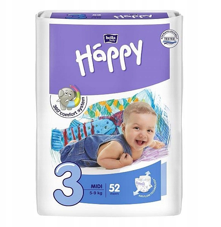 Babywindeln 5-9 kg Größe 3 52 St. - Bella Baby Happy — Bild N1