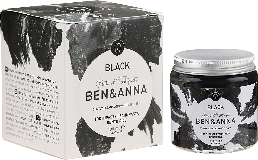 Natürliche schwarze Zahnpasta - Ben & Anna Natural Black Toothpaste