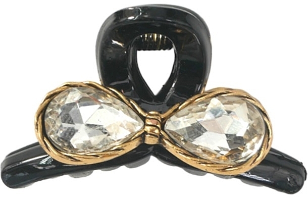 Haarkrebs Krabbe schwarzer Bogen aus Steinen - Lolita Accessories — Bild N1