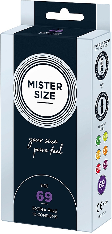 Latex Kondome Größe 69 10 St. - Mister Size Extra Fine Condoms — Bild N2