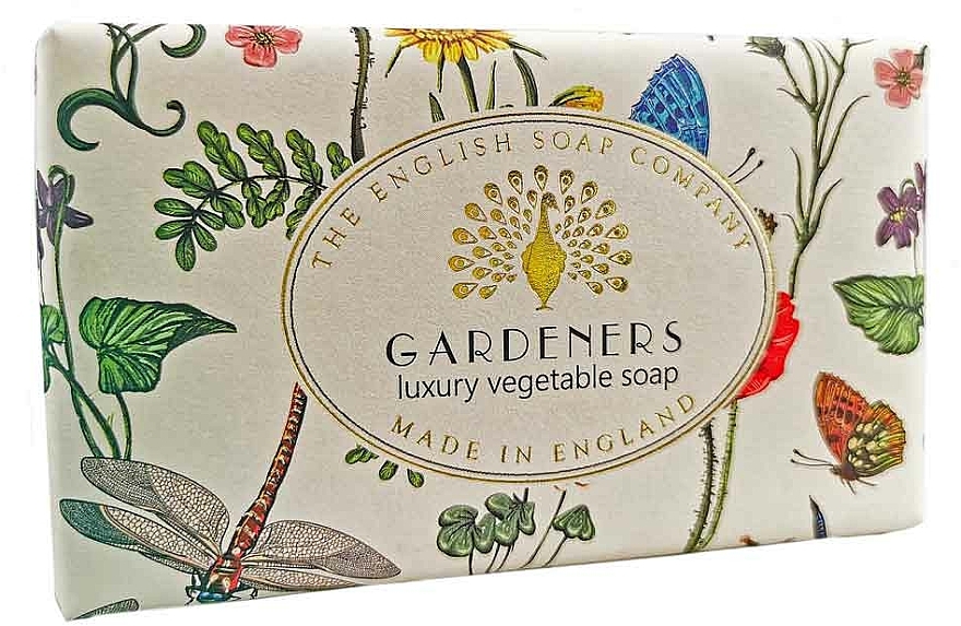 Peelingseife mit gemahlenen Walnussschalen und Sheabutter - The English Soap Company Vintage Collection Gardeners Exfoliating Soap — Bild N1