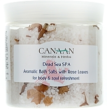 Düfte, Parfümerie und Kosmetik Aromatisches Badesalz mit Rosenblättern - Canaan Minerals & Herbs Aromatic Bath Salts With Rose Leaves