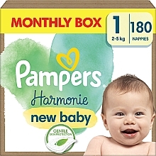 Windeln Harmonie New Baby Größe 1 2-5 kg 180 St. - Pampers — Bild N1