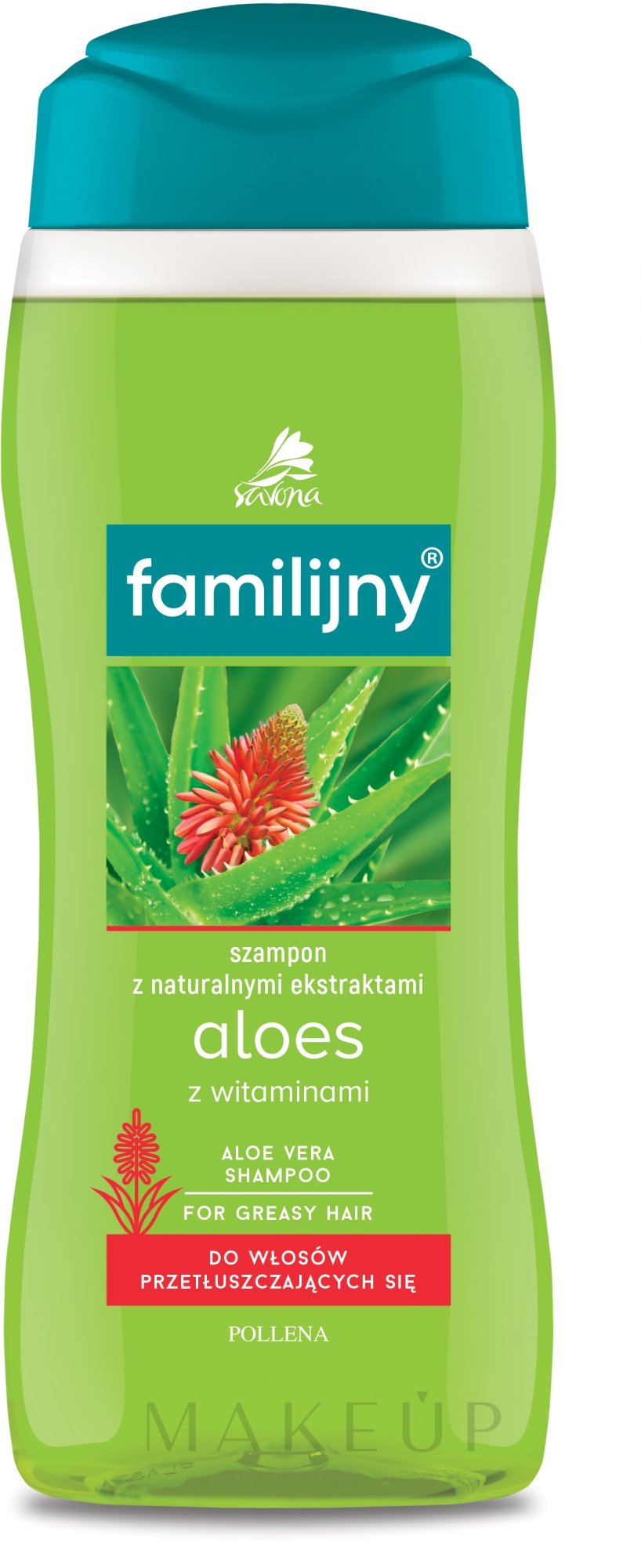 Shampoo für fettiges Haar - Pollena Savona Familijny Aloe & Vitamins Shampoo — Bild 300 ml