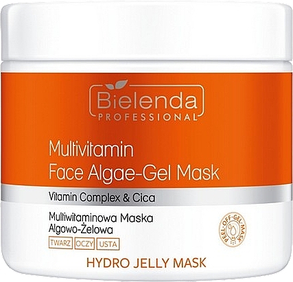 Multivitamin-Algen-Gesichtsmaske - Bielenda Professional Hydro Jelly Mask Multivitamin Face Algae-Gel Mask  — Bild N1