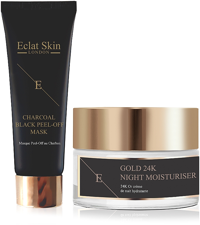 Gesichtspflegeset - Eclat Skin London 24k Gold (Peel-Off Gesichtsmaske 50ml + Nachtcreme 50ml) — Bild N1