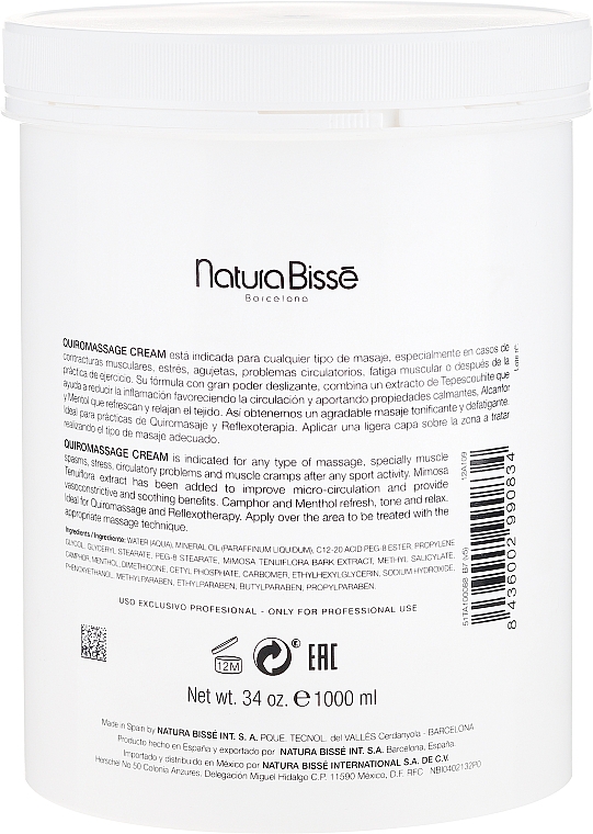 Entspannende Massagecreme für den Körper - Natura Bisse Spa Quiromassage Cream — Bild N2