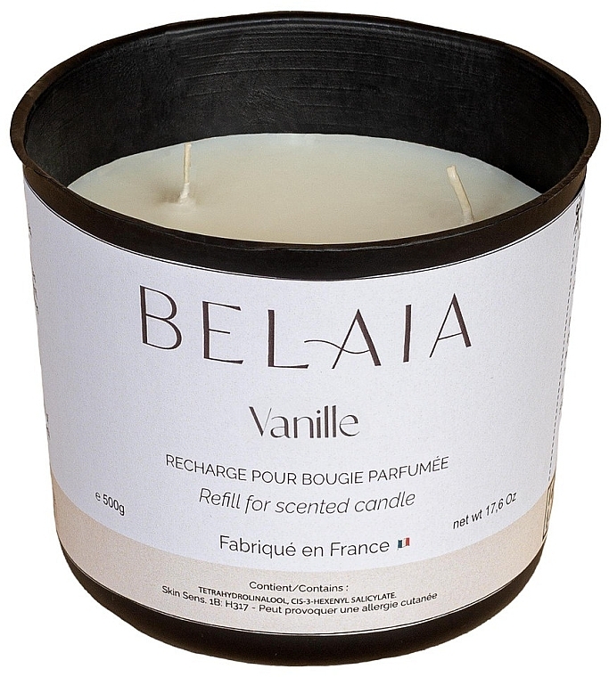 Aromakerze Vanille - Belaia Vanille Scented Candle Wax Refill  — Bild N2