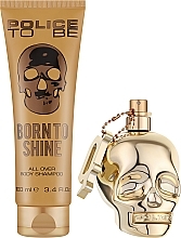 Duftset (Eau de Toilette 75ml + Shampoo 100ml)  - Police To Be Born To Shine For Men  — Bild N2