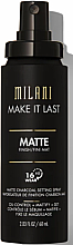 Düfte, Parfümerie und Kosmetik Setting-Spray mit Aktivkohle-Pulver - Milani Make It Last Matte Charcoal Setting Spray