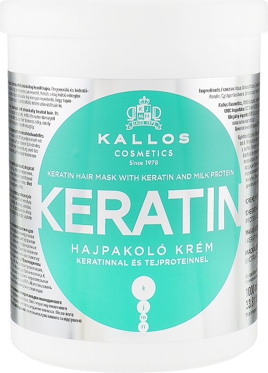 Haarmaske mit Keratin und Milchproteinen - Kallos Cosmetics Keratin Hair Mask — Bild N4