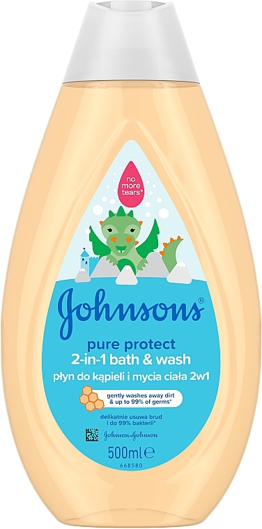 2in1 Duschgel und Badeschum für Babys mit Grüntee-Extrakt und Honig - Johnson’s Baby Pure Protect — Bild N1