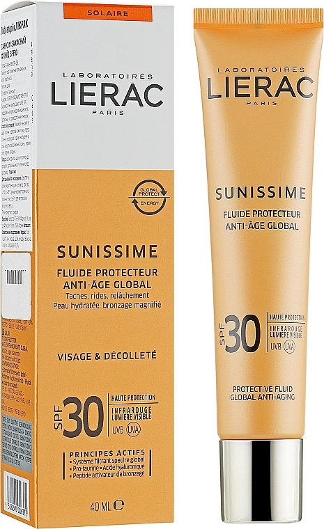 Anti-Aging Sonnenschutzfluid für das Gesicht SPF 30 - Lierac Sunissime Energizing Protective Fluid Global Anti-Aging — Bild N2