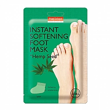 Düfte, Parfümerie und Kosmetik Weichmachende Fußmaske in Socken mit Hanfsamenöl - Purderm Instant Softening Foot Mask "Hemp Seed"