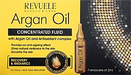Düfte, Parfümerie und Kosmetik Beruhigendes Anti-Aging Gesichtsfluid mit Arganöl und Antioxidanten - Revuele Argan Oil Ampoules Concentrated Fluid