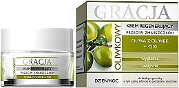 GESCHENK! Regenerierende Gesichtscreme gegen Falten mit Olivenölextrakt und Coenzym - Gracja Anti-Wrinkle Olive — Bild N1