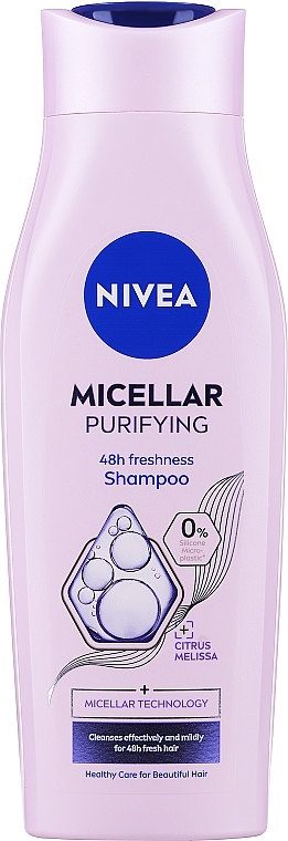 Mizellenshampoo für die tägliche Haarwäsche - Nivea Micellar Purifying 48 Freshness Shampoo  — Bild N2