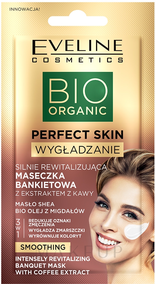 Revitalisierende Gesichtsmaske mit Kaffee-Extrakt - Eveline Cosmetics Perfect Skin Soothing Coffee Extract Mask — Bild 8 ml