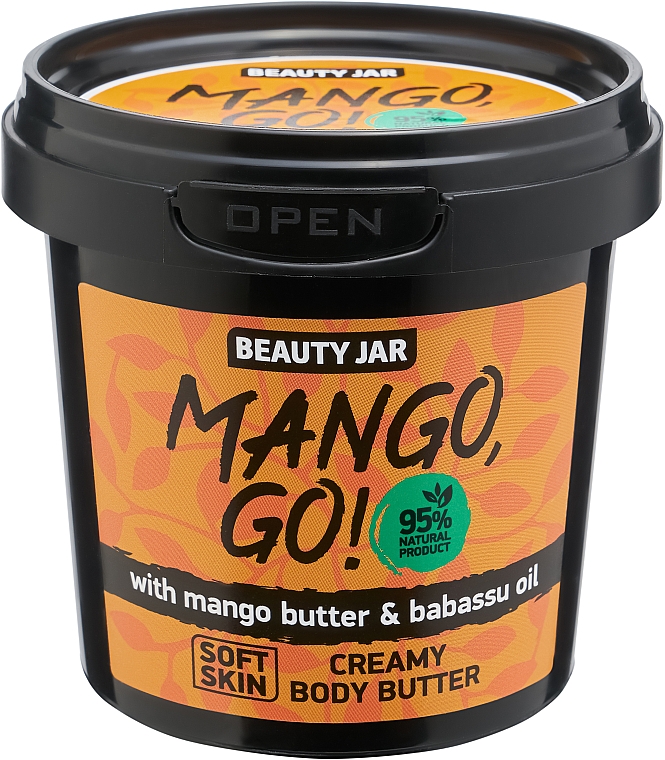 Körpercreme "Mango, Go!" mit Mangobutter und Babassuöl - Beauty Jar Shimmering Creamy Body Butter