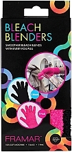 Färbehandschuhe 2 St. - Framar Bleach Blenders Microfibre Gloves Black&Pink — Bild N1