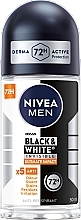 Düfte, Parfümerie und Kosmetik 5in1 Deo Roll-on Antitranspirant - Nivea Men Black & White Invisible Ultimate Impact 5in1 Roll-On