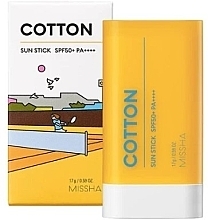 Düfte, Parfümerie und Kosmetik Sonnenstick mit Baumwolle - Missha Cotton Sun Stick SPF50+ PA++++ 