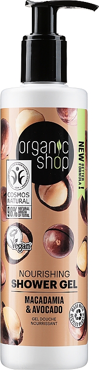 Pflegendes Duschgel mit Bio Macadamia- und Avocadoöl - Organic Shop Organic Macadamia and Avocado Wellness Shower Gel