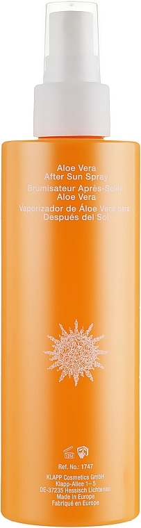 Regenerierender After Sun Körpernebel mit Aloe Vera - Klapp Immun Sun After Sun Aloe Vera Mist — Bild N2