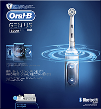 Elektrische Zahnbürste - Oral-B Braun Genius 8000 Silver — Bild N2