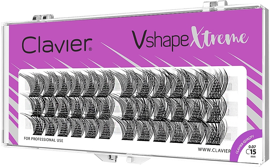 Wimpernbüschel C 15 mm - Clavier V Shape Extreme  — Bild N1