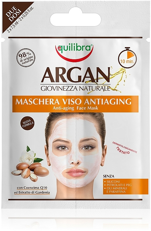 Anti-Aging Gesichtsmaske mit Arganöl - Equilibra Argan Face Mask — Bild N1