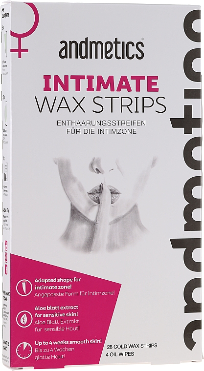 Enthaarungswachsstreifen für die Intimzone - Andmetics Intimate Wax Strips — Bild N1