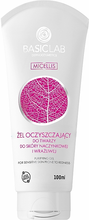 Gesichtsreinigungsgel für kapillare und empfindliche Haut - BasicLab Dermocosmetics Micellis — Bild N2