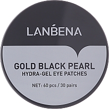 Düfte, Parfümerie und Kosmetik Hydrogel-Augenpatches mit goldenen und schwarzen Perlen - Lanbena Gold Black Pearl Hydra-Gel Eye Patch