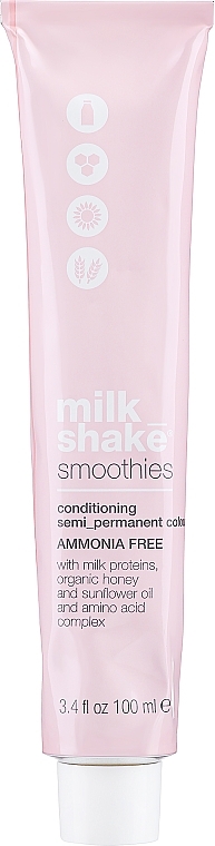 Semipermanente Ammoniakfreie Haarfarbe mit Milchprotein- und Aminosäurekomplex - Milk Shake Smoothies Semi Permanent Color — Bild N1