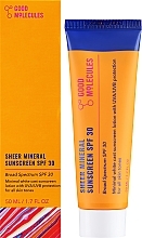 Sonnenschutzcreme für das Gesicht - Good Molecules Sheer Mineral Sunscreen SPF 30 — Bild N1