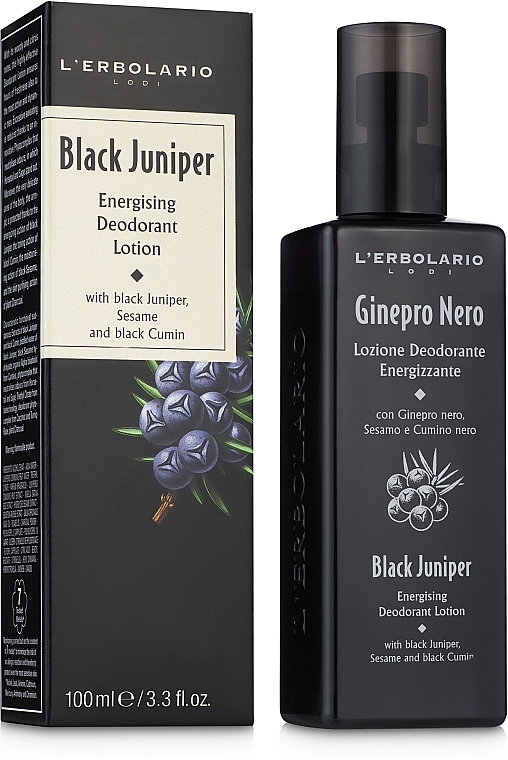 Lotion-Deodorant schwarzer Wacholder - L'Erbolario Black Juniper Energising Deodorant Lotion — Bild N1