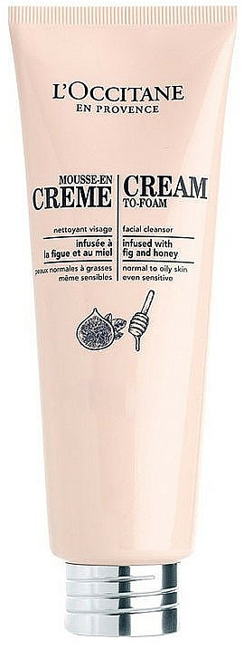 Reinigender Gesichtscreme-Schaum mit Feige und Honig für normale bis fettige und empfindliche Haut - L'Occitane Cleansing Cream-To-Foam