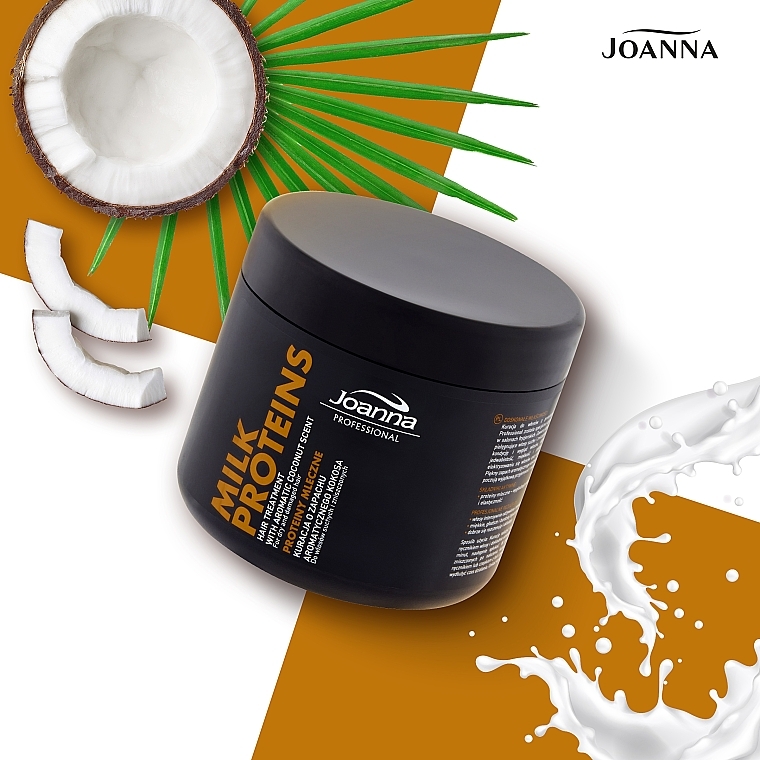 Haarspülung mit Milchproteine für trockenes und strapaziertes Haar mit Kokosduft - Joanna Professional Hair Conditioner — Bild N3