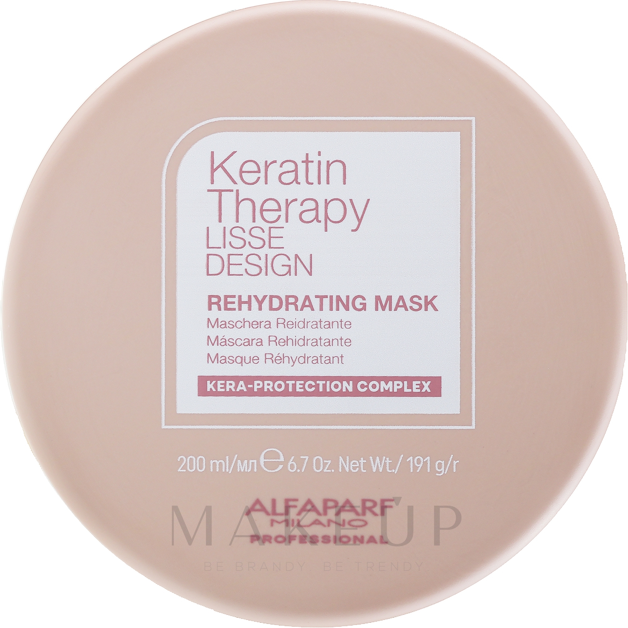 Feuchtigkeitsspendende Haarmaske mit Keratin - Alfaparf Lisse Design Keratin Therapy Rehydrating Mask — Bild 200 ml