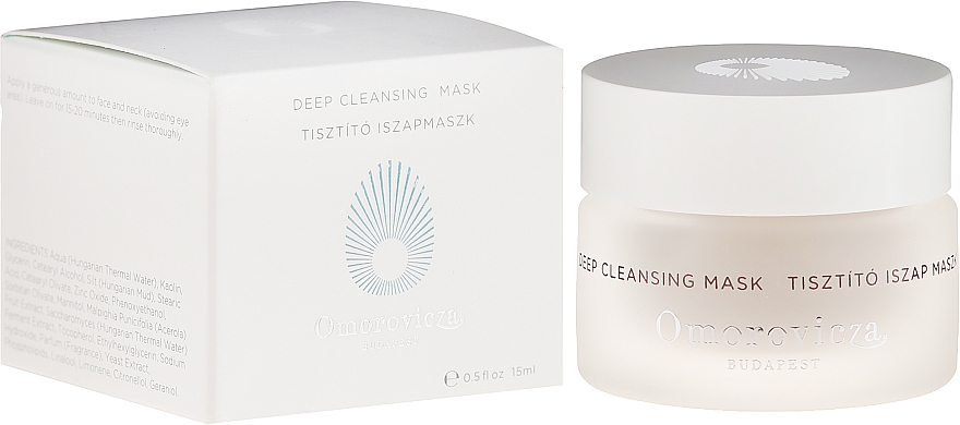 Entgiftende und aufhellende Reinigungsmaske für das Gesicht aus ungarischem Heilschlamm - Omorovicza Deep Cleansing Mask (Mini)  — Bild N1