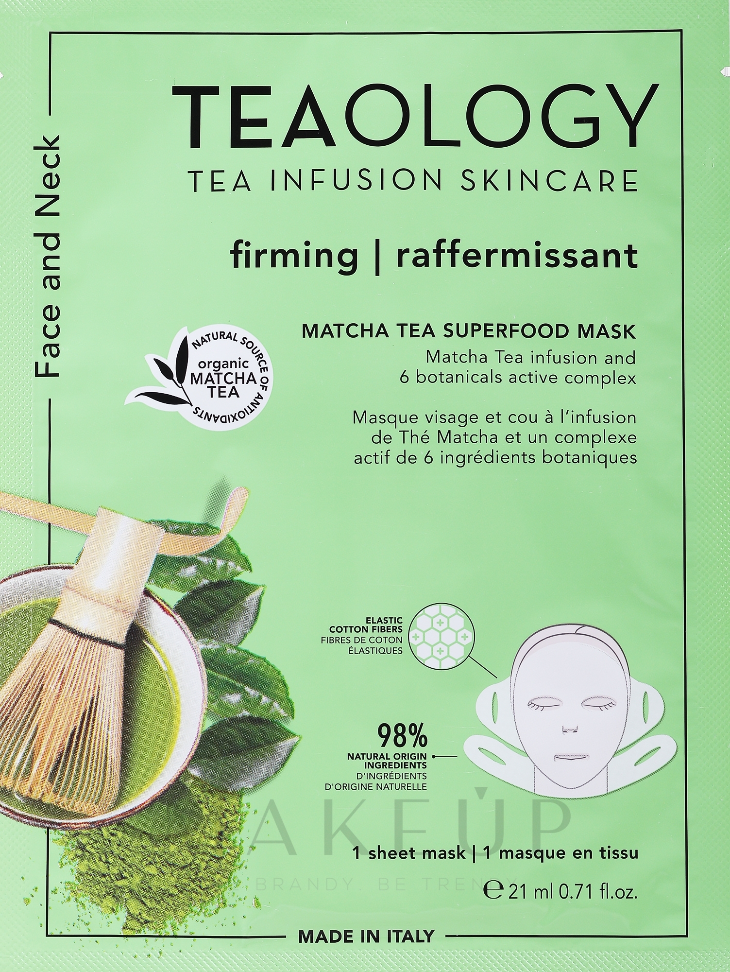 Gesichtsmaske - Teaology Matcha Tea Firming & Nourishing Mask — Bild 21 ml